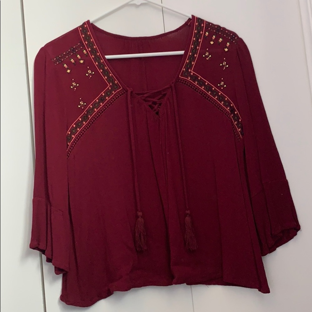 Red blouse